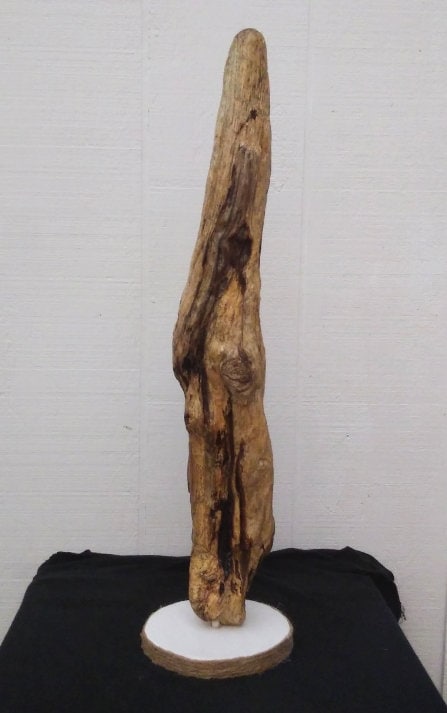 Tall Rustic Wood Sculpture