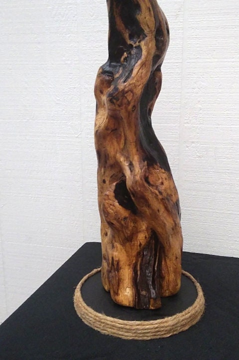 Tall Wooden Mantel Sculpture Natural Driftwood Art