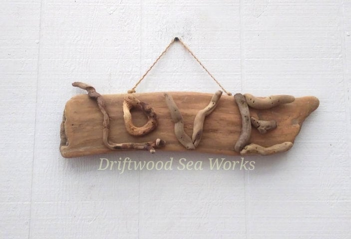 LOVE Sign Handmade Natural Driftwood