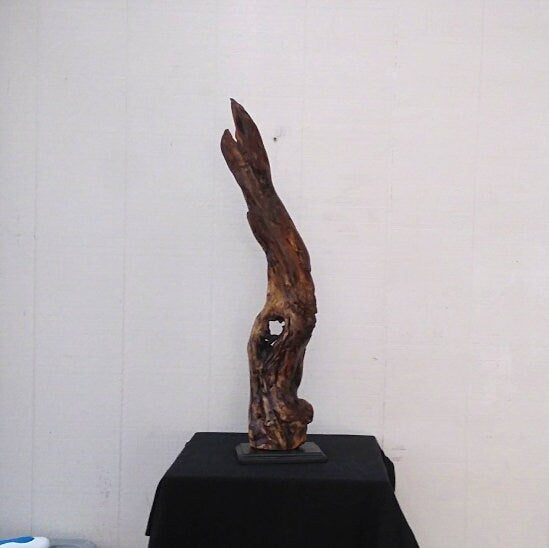 Tall Rustic Driftwood Art Floor Sculpture