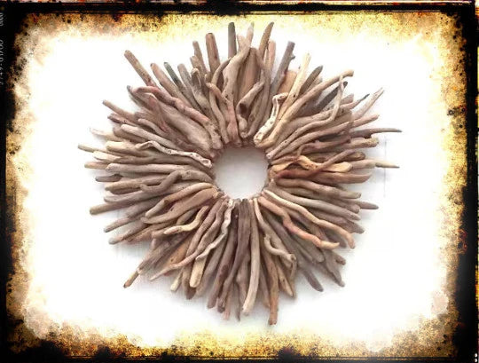 large driftwood wreaths sunburst style beach decor