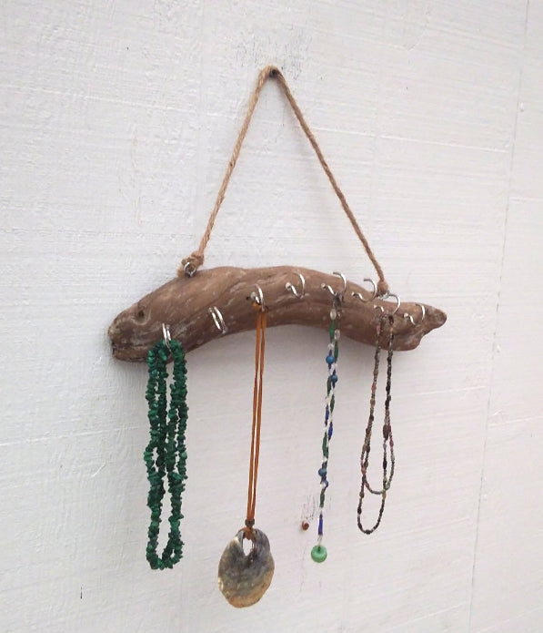 Necklace Organizer Display Driftwood Key Hook