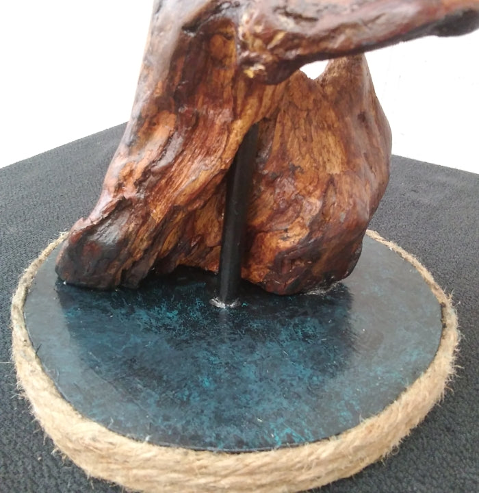 Driftwood Decor Mantel Sculpture Beach Themed Art