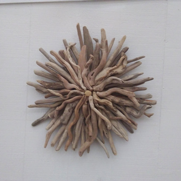 Starburst Round Driftwood Wall Art