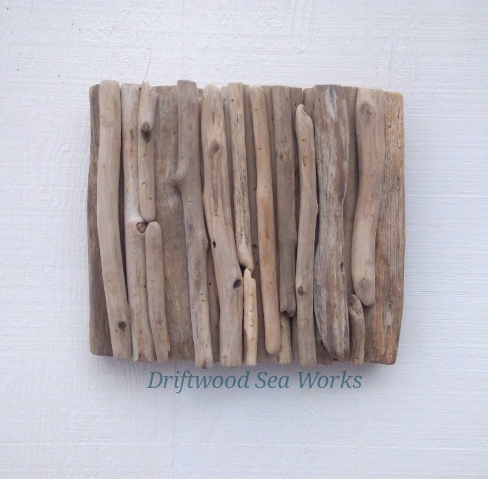 Driftwood wall panels handmade with natural driftwood sticks