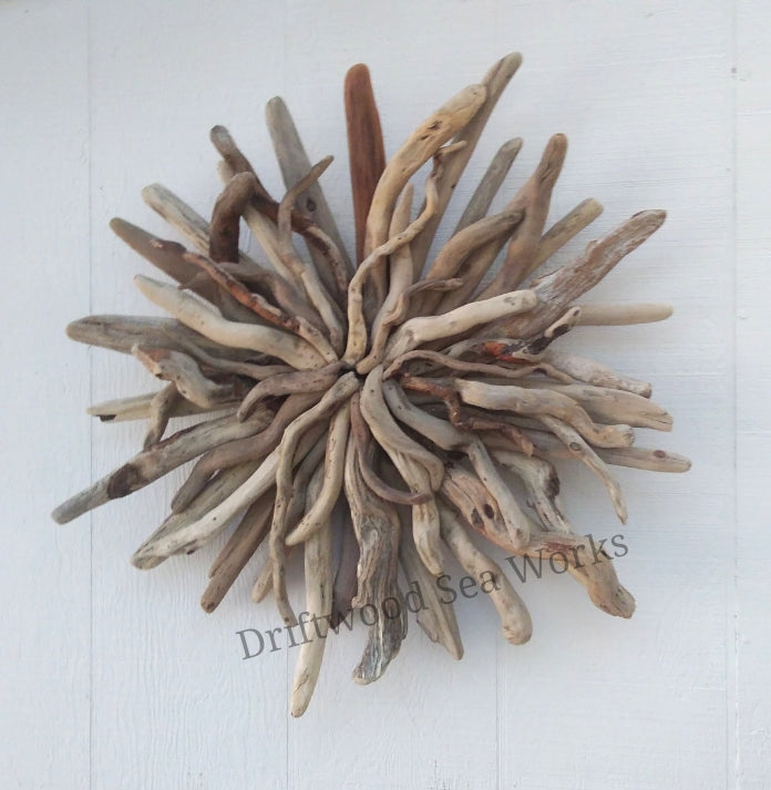 Starburst Round Driftwood Wall Art