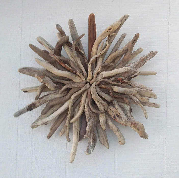 Starburst Round Driftwood Wall Art