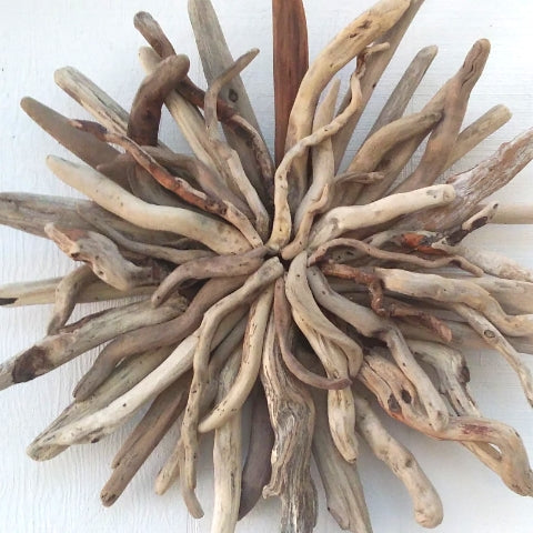 Starburst Round Driftwood Wall Art