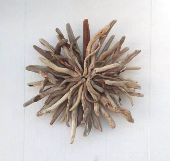 Starburst Round Driftwood Wall Art