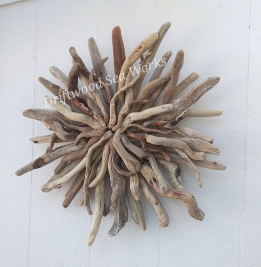 Starburst Round Driftwood Wall Art