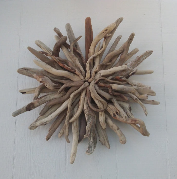 Starburst Round Driftwood Wall Art