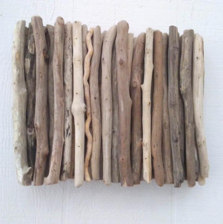 Wooden Geometric Square Driftwood Wall Panel #2