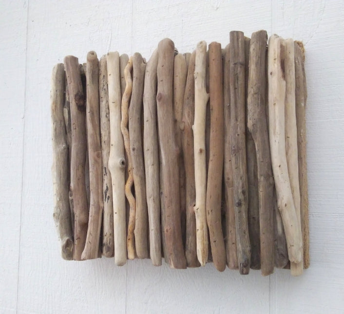 Wooden Geometric Square Driftwood Wall Panel #2