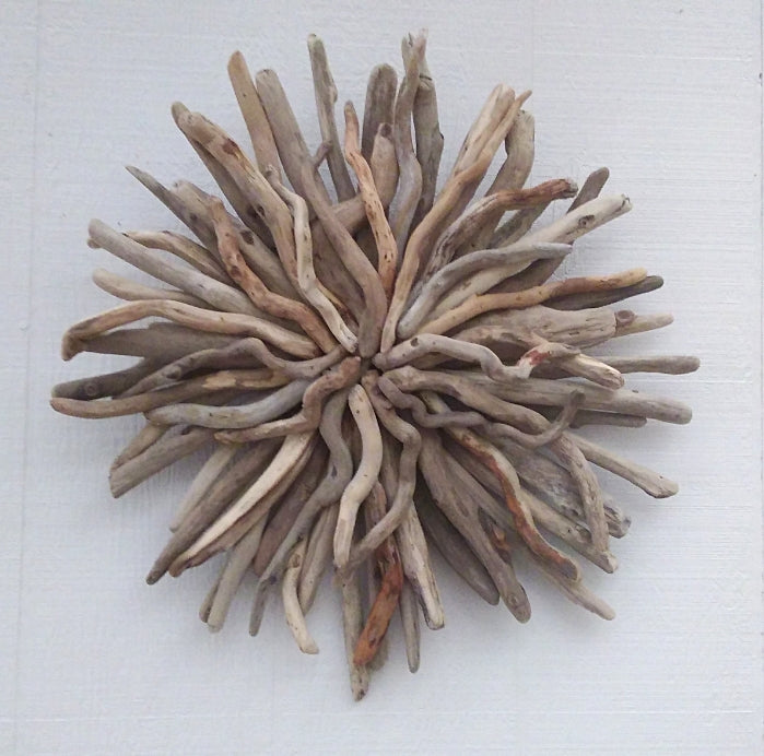 Driftwood Starburst Round Driftwood Wall Hanging