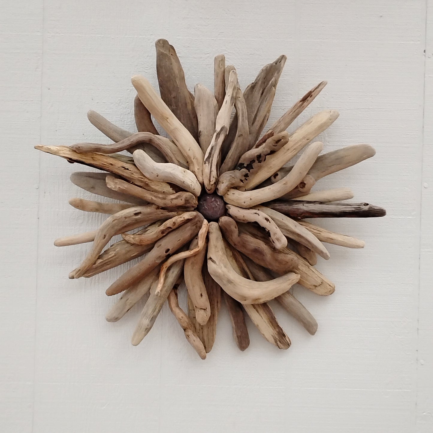 Driftwood Starburst Sculpture Natural Rustic Wood Wall Decor