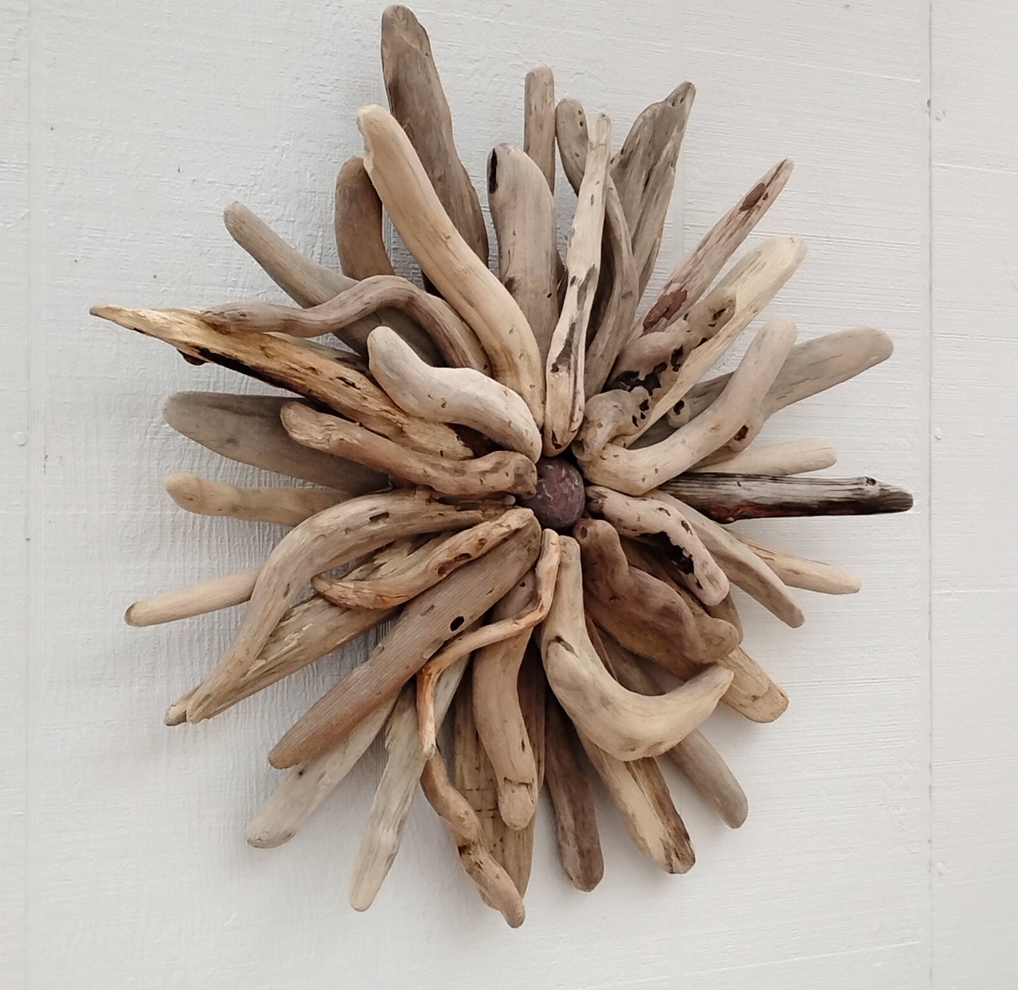 Driftwood Starburst Sculpture Natural Rustic Wood Wall Decor