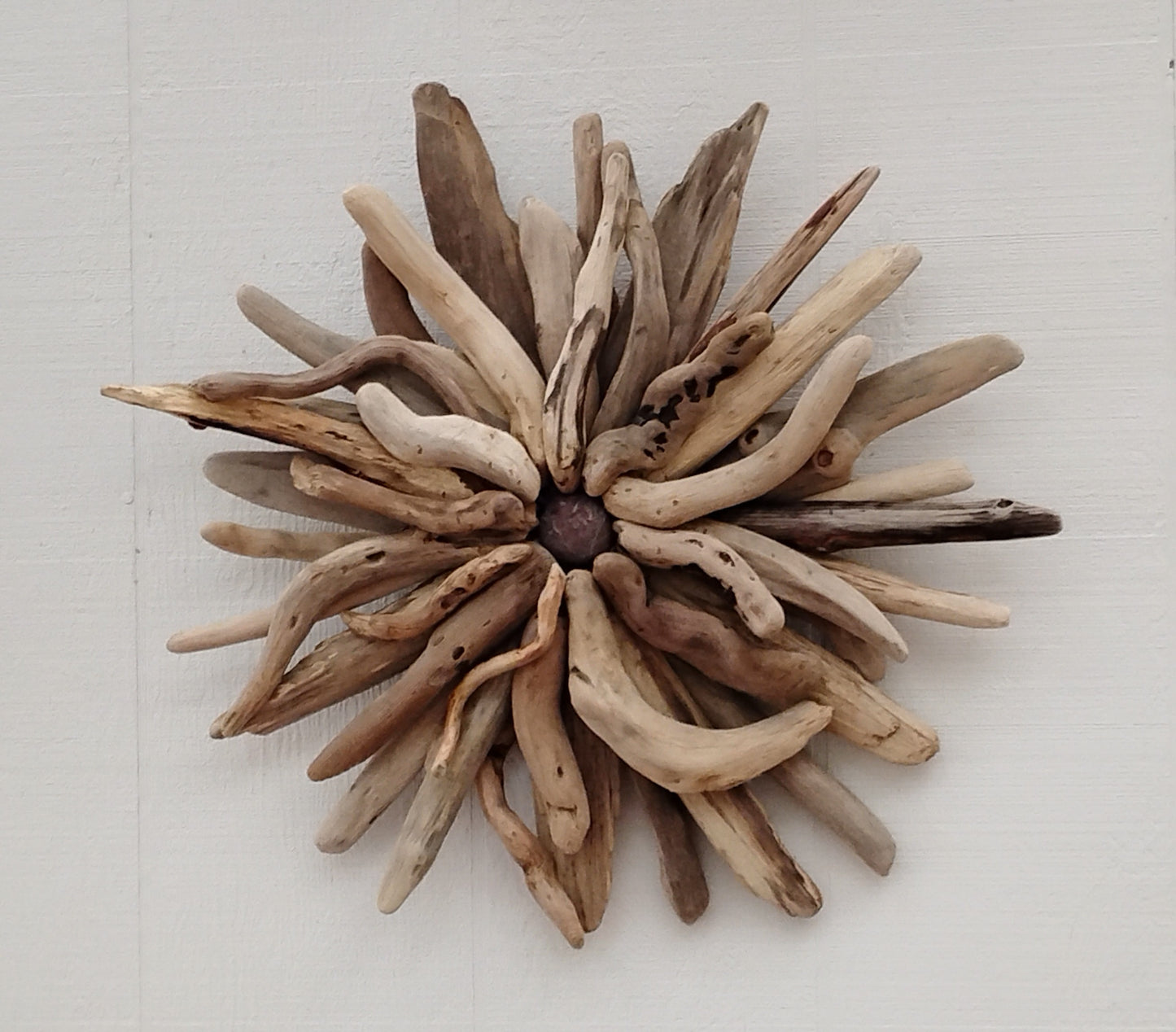 Driftwood Starburst Sculpture Natural Rustic Wood Wall Decor