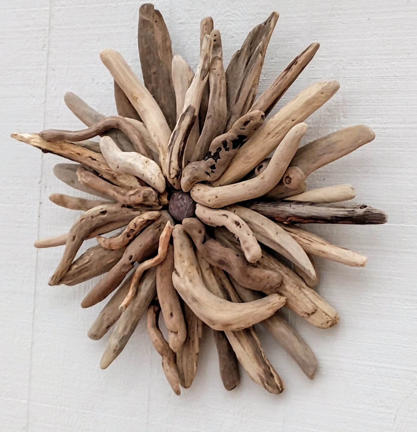 Driftwood Starburst Sculpture Natural Rustic Wood Wall Decor