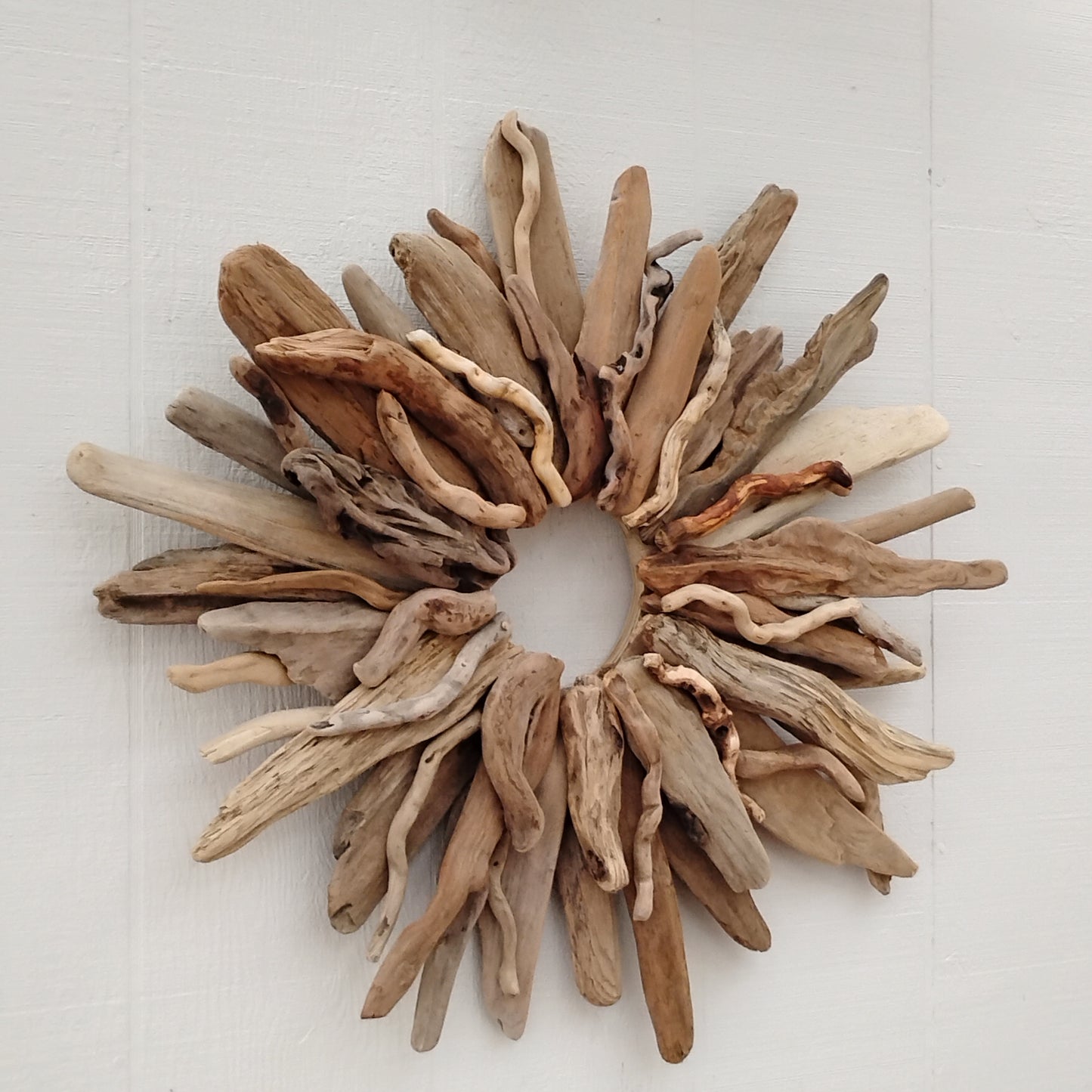 Large Driftwood Wreath Sunburst Mantel Wall Decor