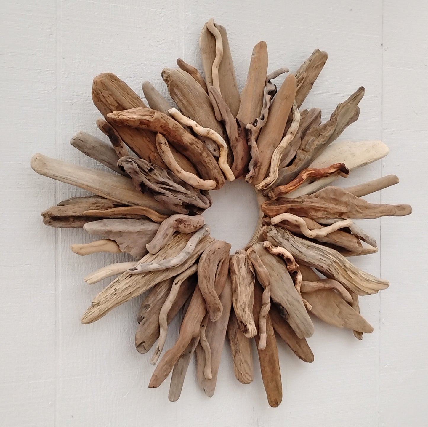 Large Driftwood Wreath Sunburst Mantel Wall Decor