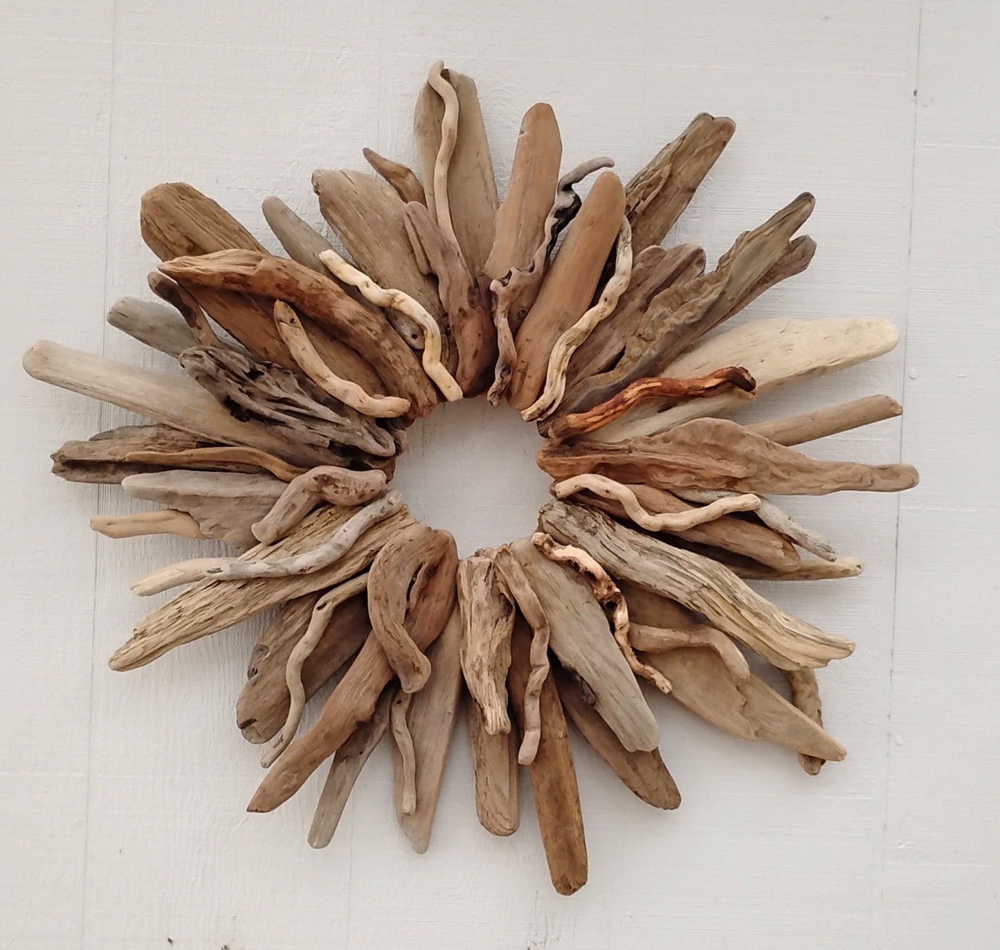 Large Driftwood Wreath Sunburst Mantel Wall Decor