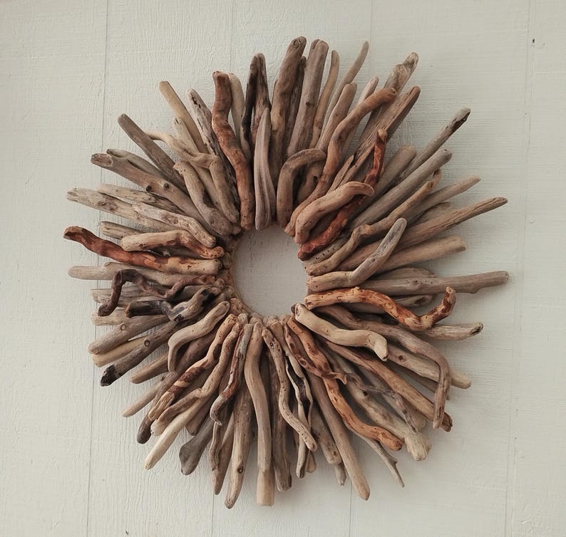 Large Natural Driftwood Starburst Wreath