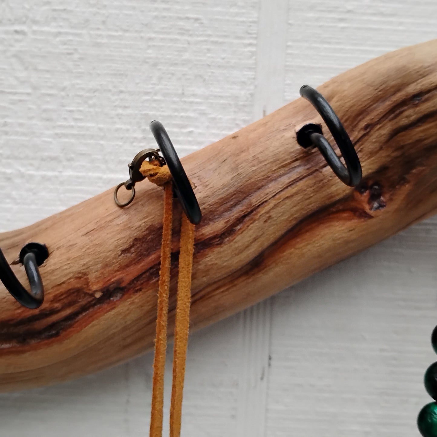 Necklace Organizer Display Driftwood Key Hook Wall Mounted