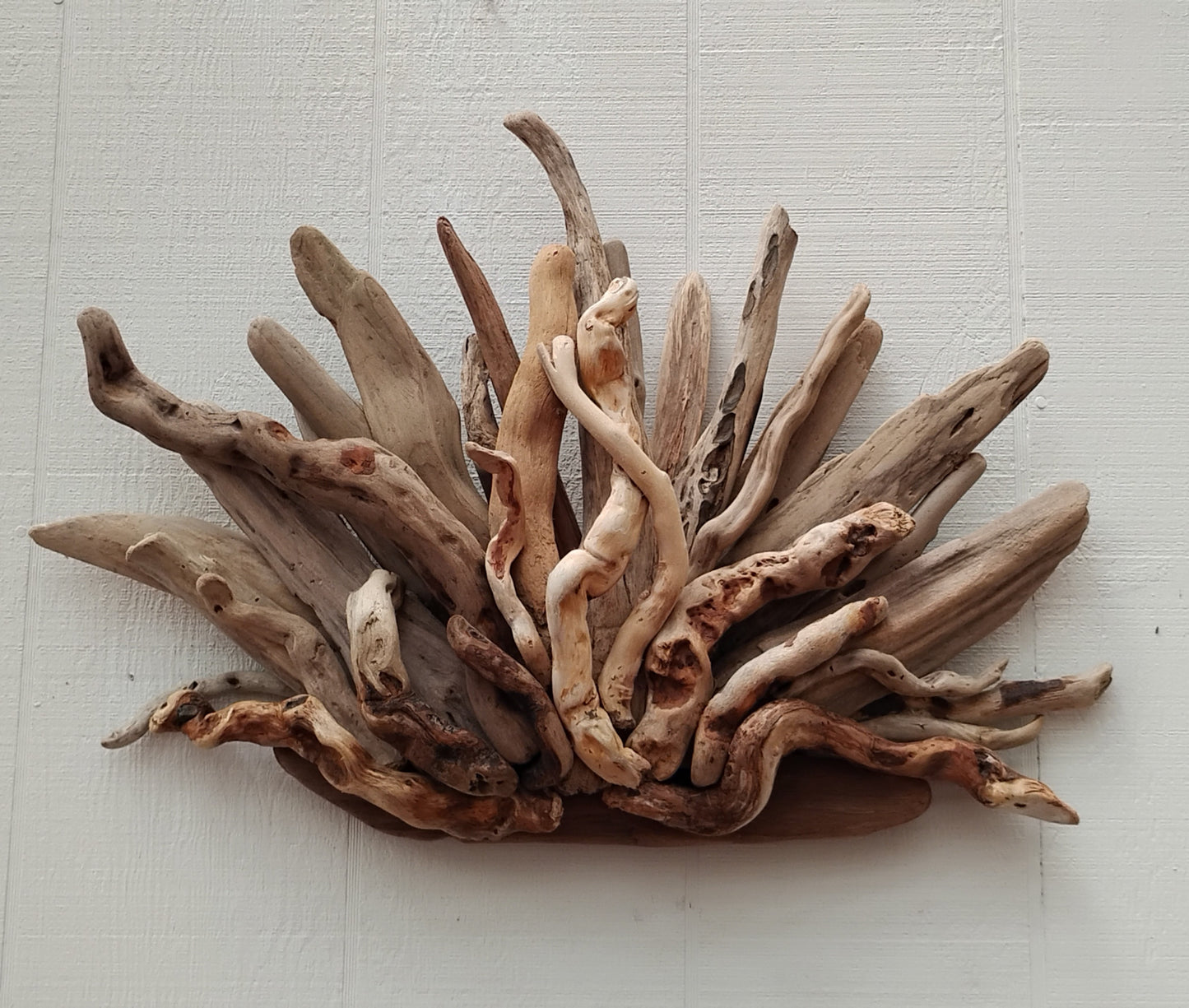 Rustic Driftwood Art Mantel Sculpture