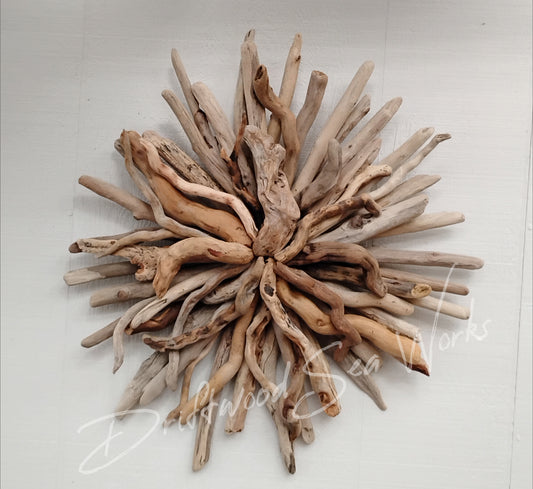 Driftwood Starburst Round Driftwood Wall Hanging
