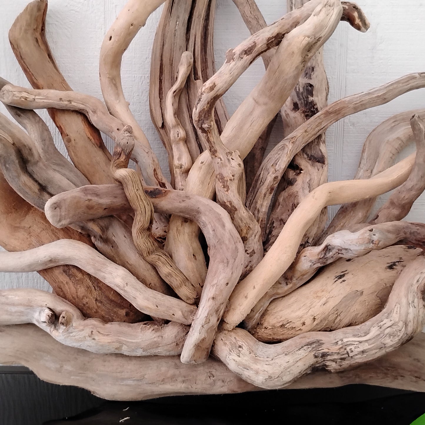 Rustic Driftwood Art Mantel Sculpture