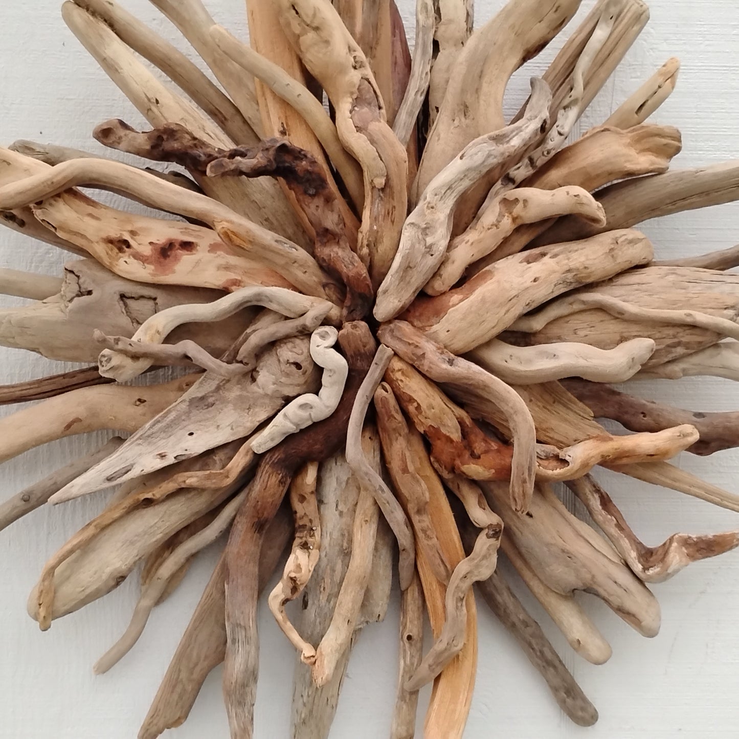 Natural Driftwood Art Starburst Wall Hanging