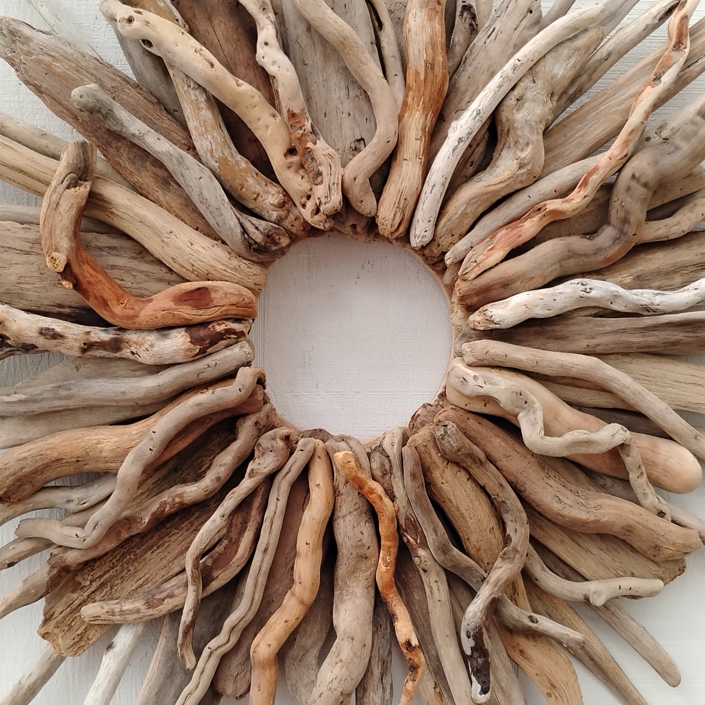 Large Driftwood Wreath Oregon Driftwood Art Rustic Mantel Decor (32 inches)