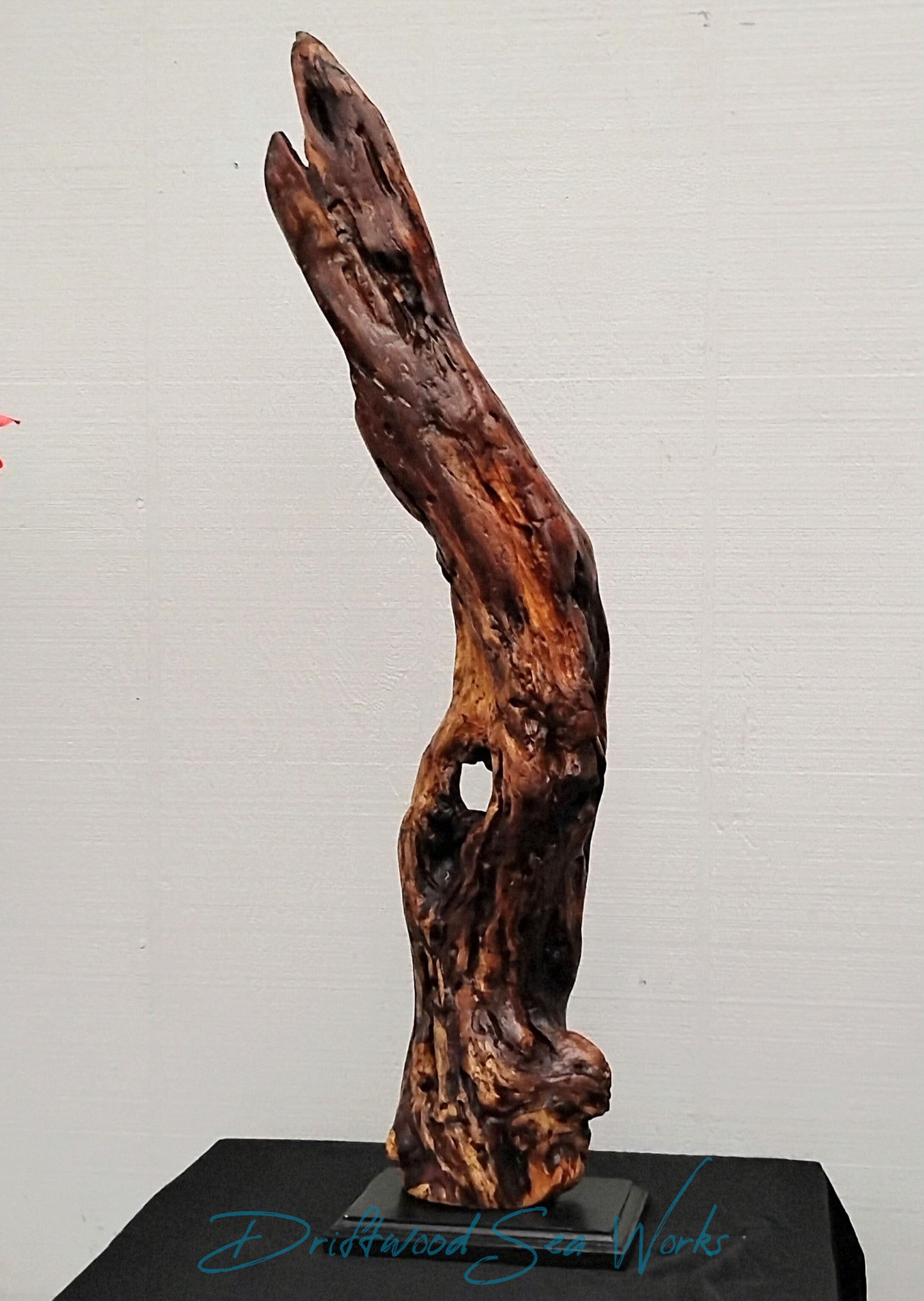 Driftwood Floor Sculpture Dark Wood Room Decor Statement Piece