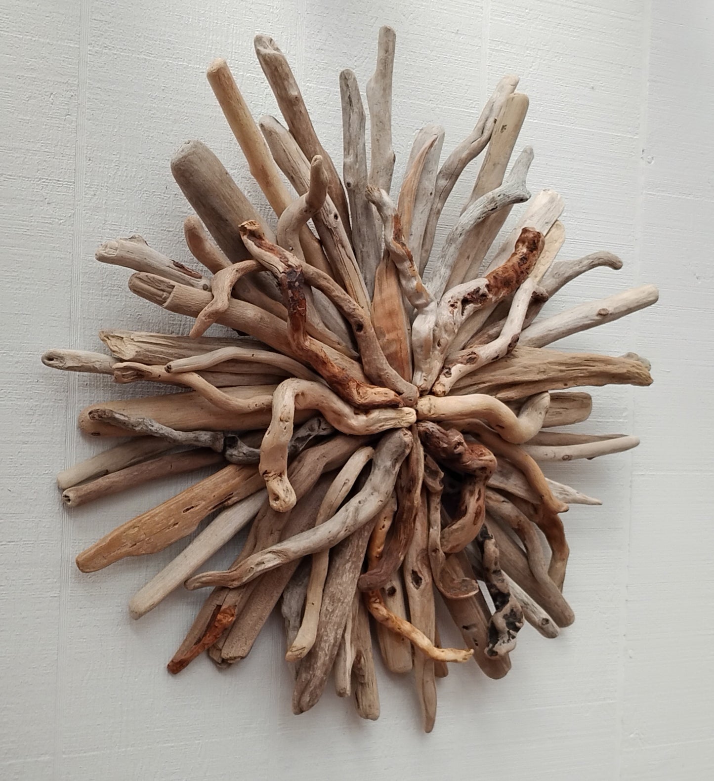 Driftwood Wall Art Round Sunburst Sculpture