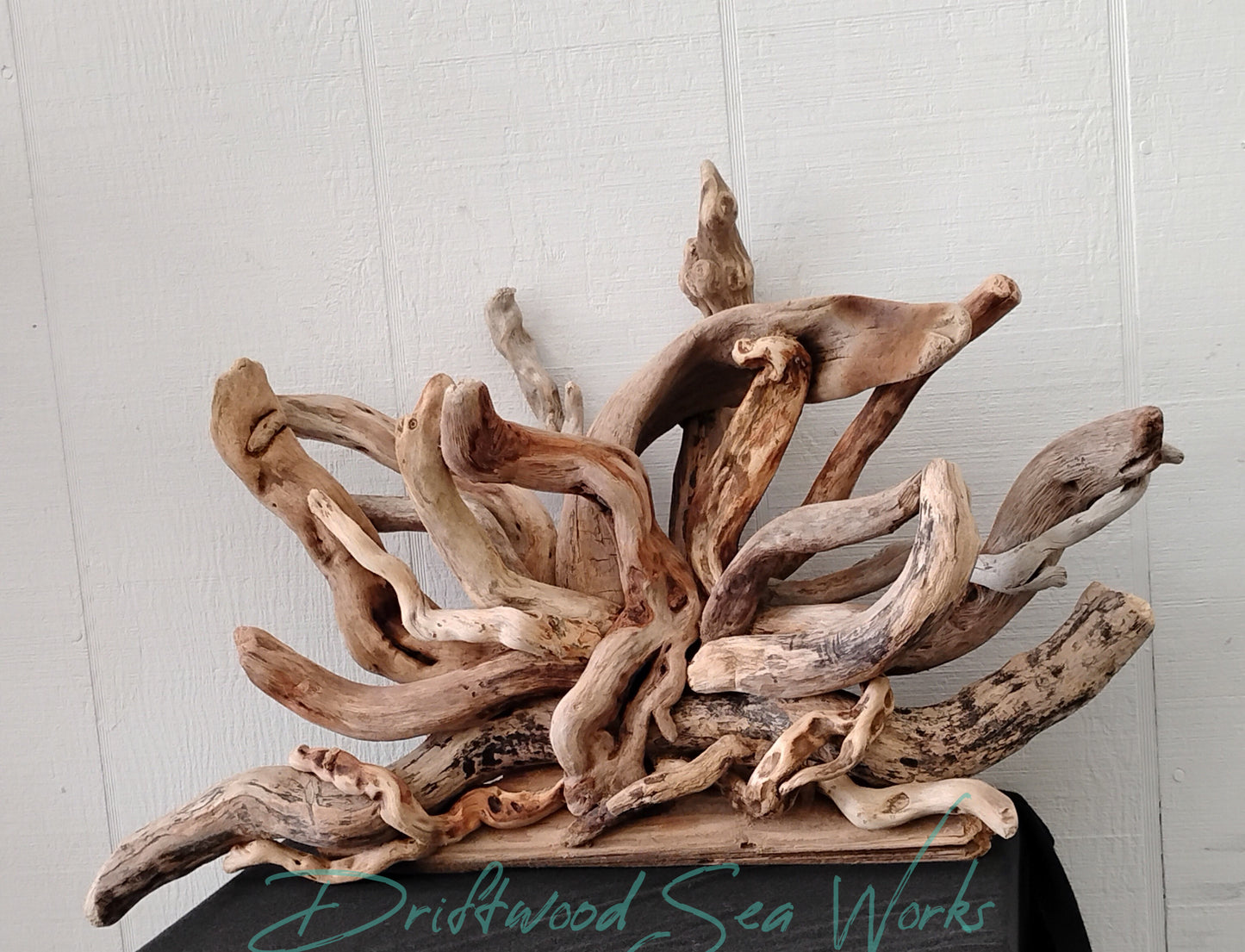 Large Driftwood Starburst Sculpture Natural Rustic Wood Wall Decor