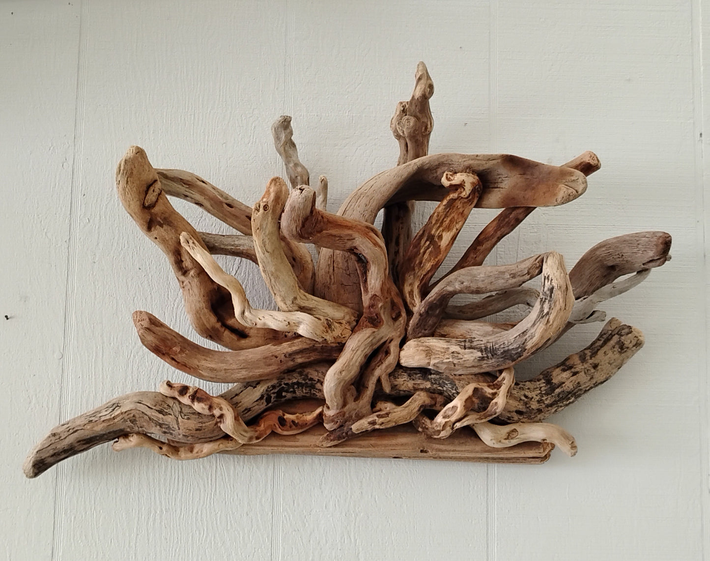 Large Driftwood Starburst Sculpture Natural Rustic Wood Wall Decor