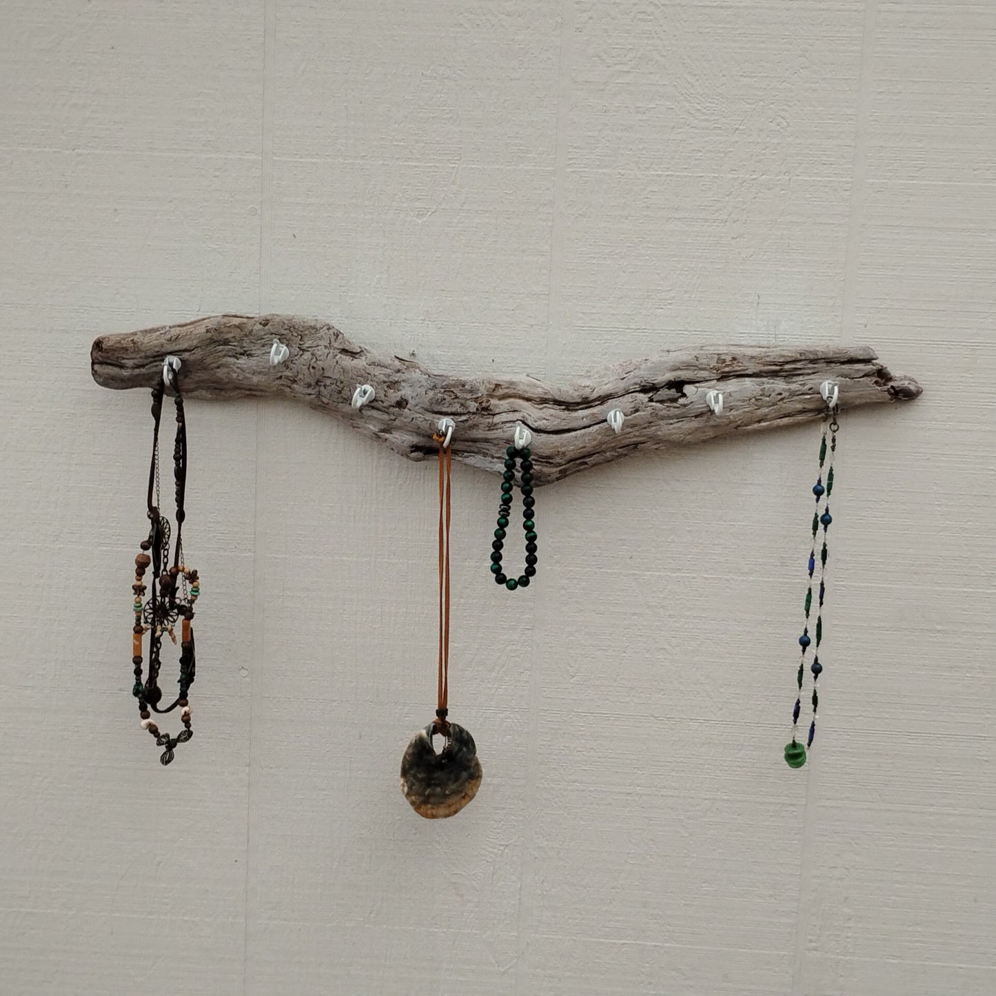 Wall Hanging Necklace Organizer Driftwood Key Hook