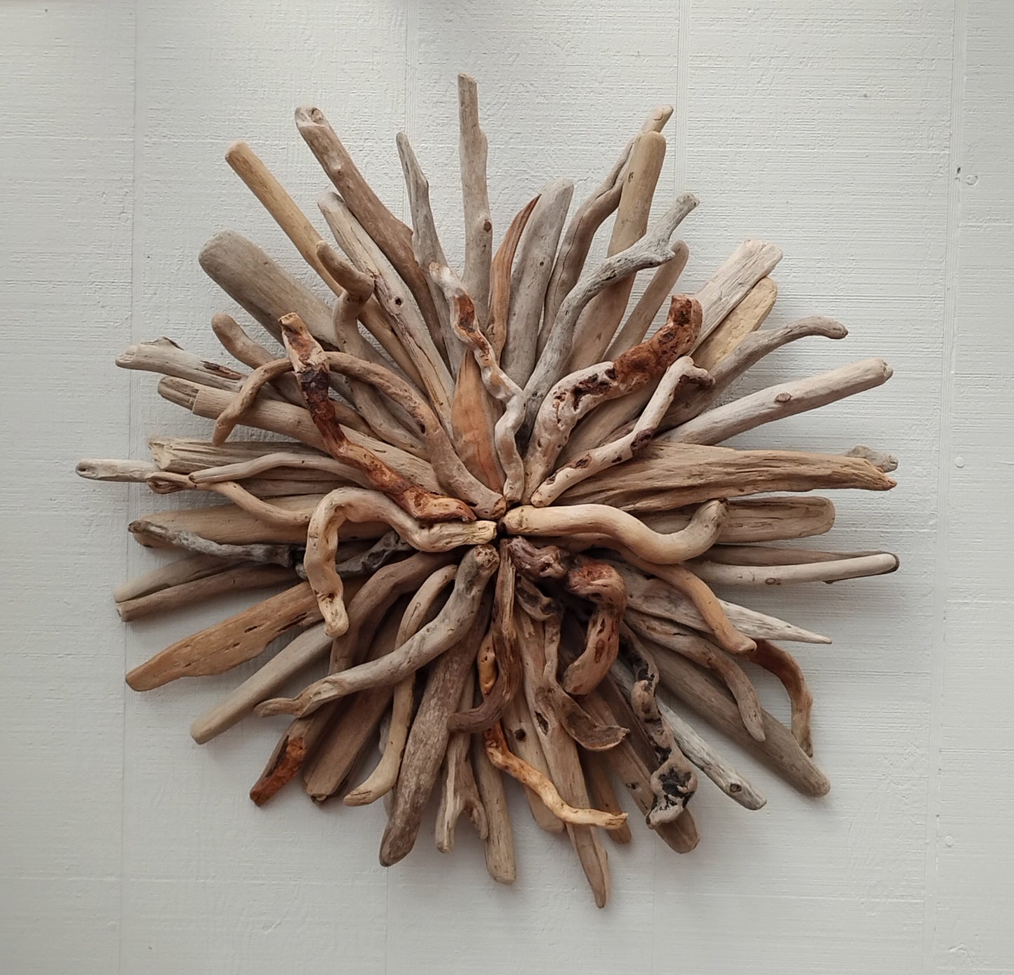 Driftwood Wall Art Round Sunburst Sculpture
