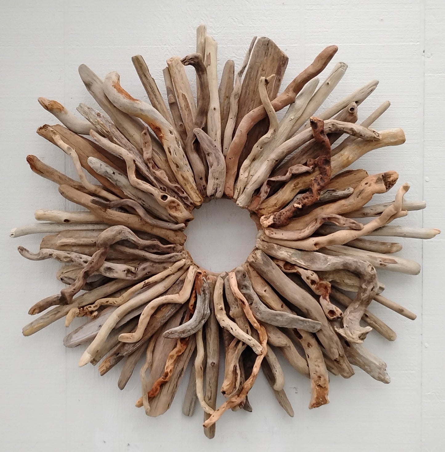 Large Driftwood Wreath Oregon Driftwood Art Rustic Mantel Decor (28 inches)