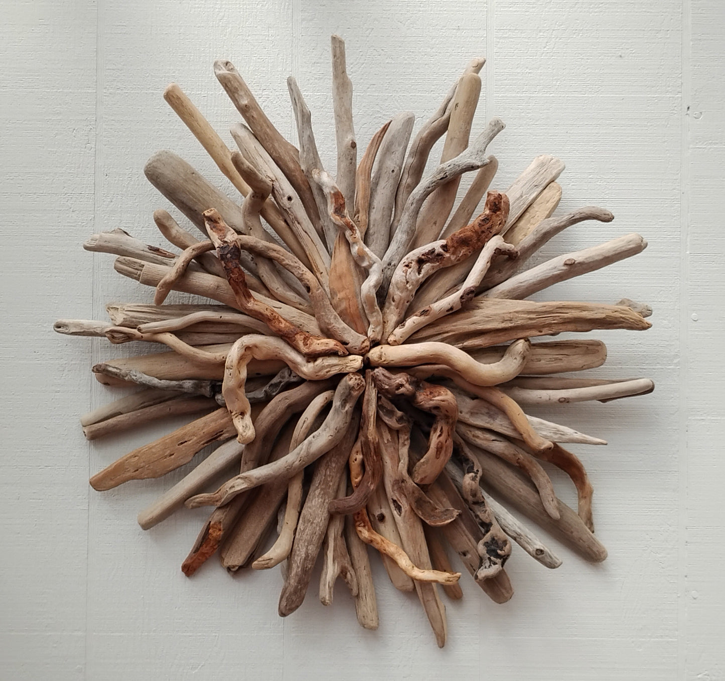 Driftwood Wall Art Round Sunburst Sculpture