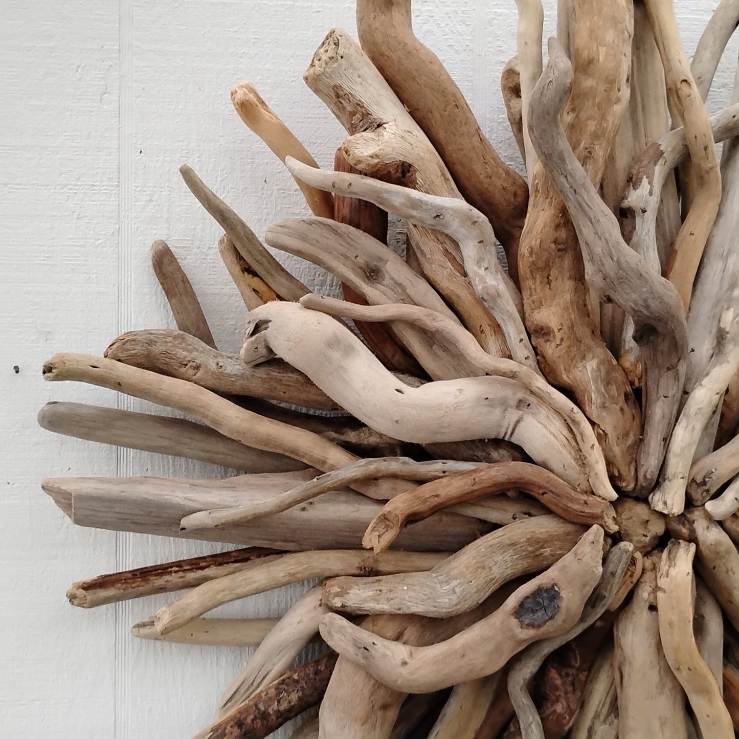 Driftwood Wall Art Round Sunburst Sculpture