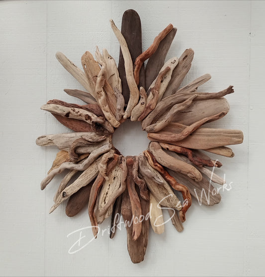 Large Driftwood Sunburst Wreath