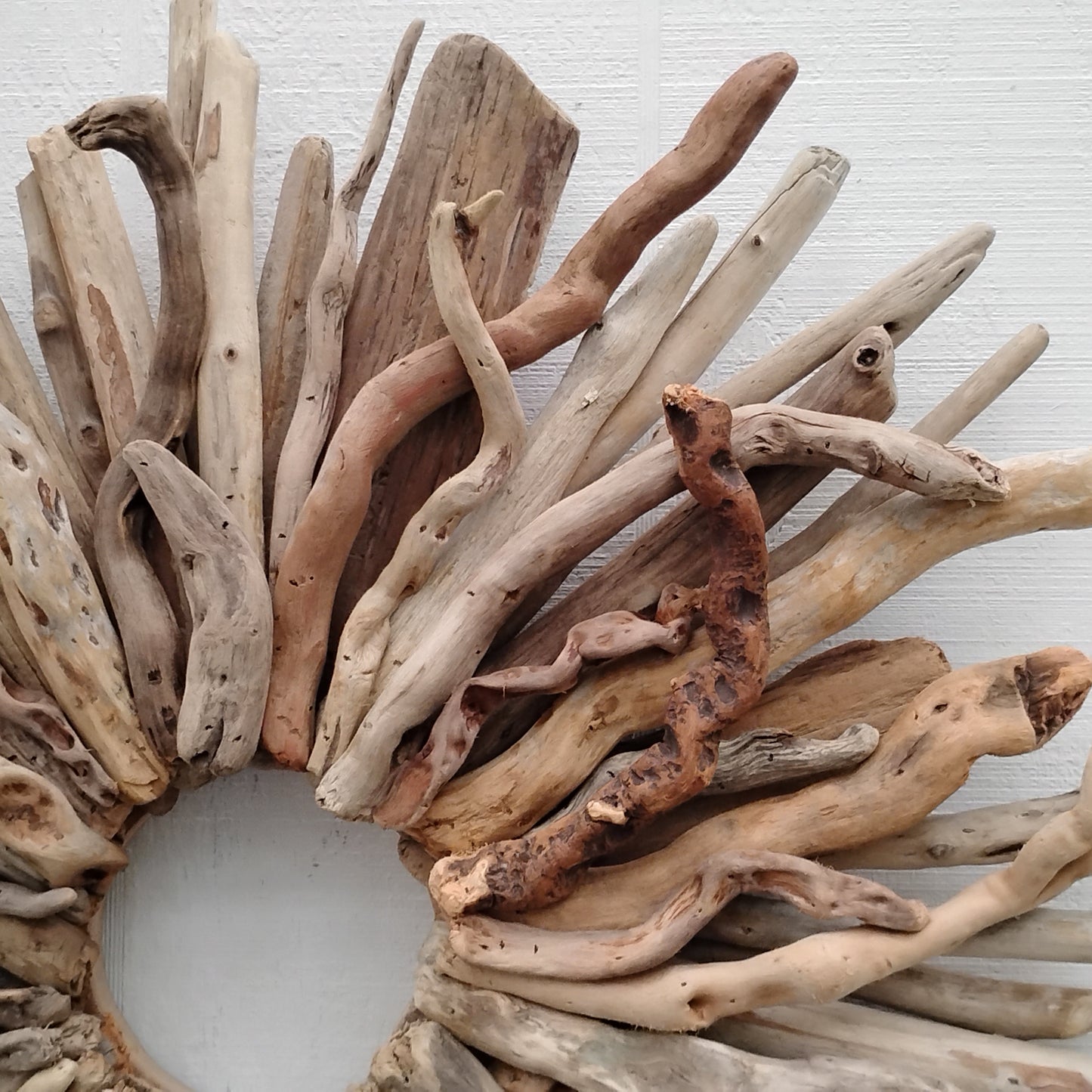 Large Driftwood Wreath Oregon Driftwood Art Rustic Mantel Decor (28 inches)
