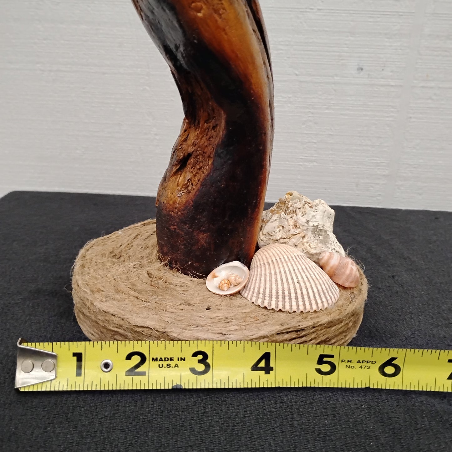 Small Mantel Sculpture Handmade With Driftwood And Beach Shells