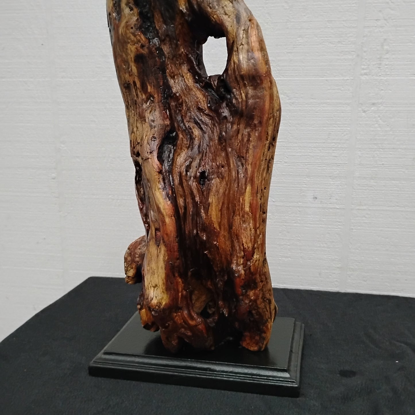 Driftwood Floor Sculpture Dark Wood Room Decor Statement Piece