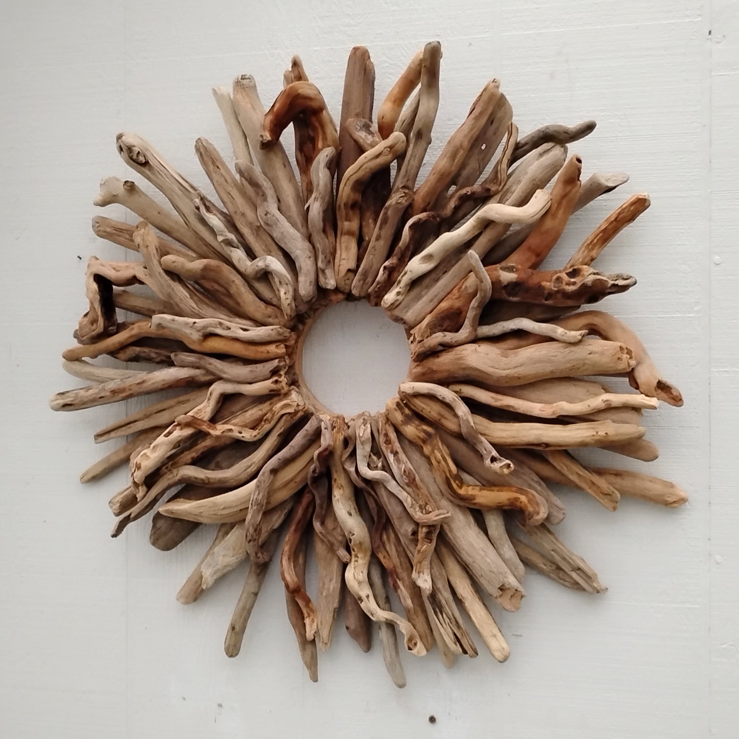 Large Driftwood Wreath Oregon Driftwood Art Rustic Mantel Decor (28 inches)