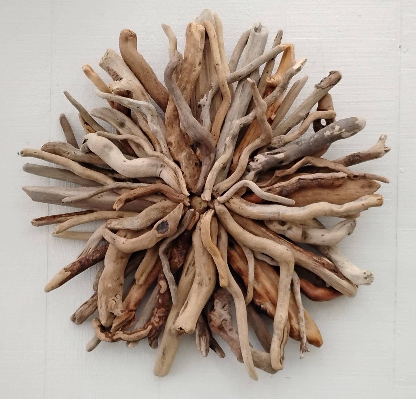 Driftwood Wall Art Round Sunburst Sculpture