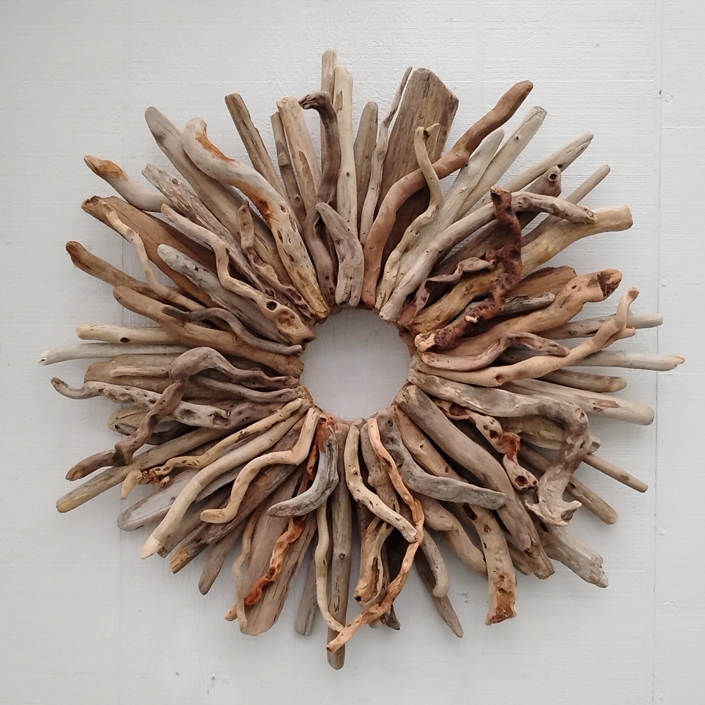Large Driftwood Wreath Oregon Driftwood Art Rustic Mantel Decor (28 inches)