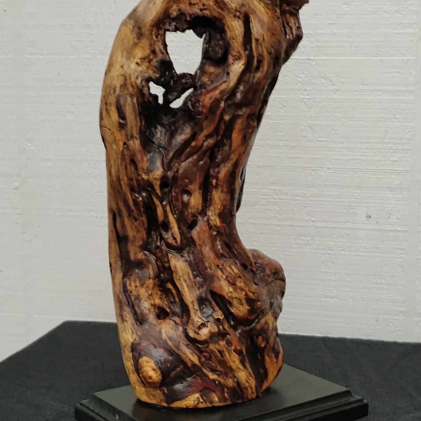 Driftwood Floor Sculpture Dark Wood Room Decor Statement Piece