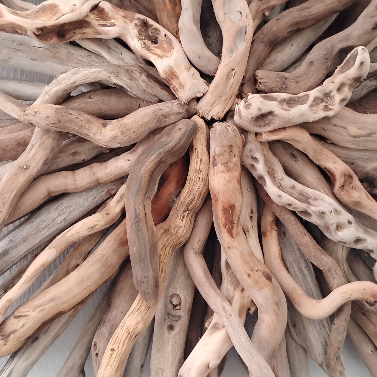 Driftwood Art Round Wall Sculpture